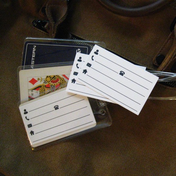 ✈️ Eastern Airlines Vintage Playing Card Luggage Tags - Picture 4 of 4
